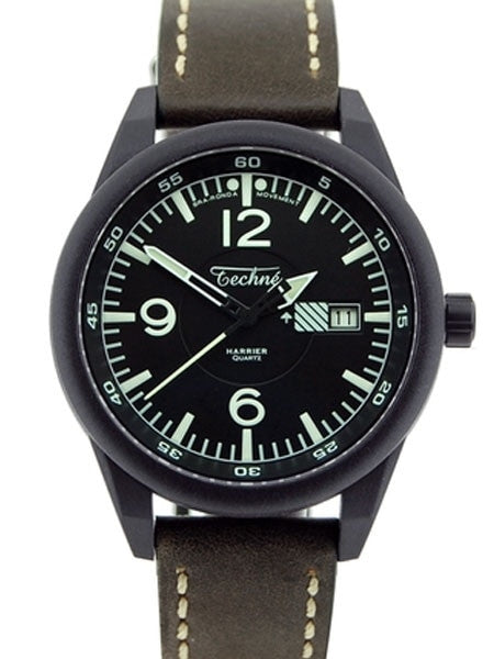 Techne Harrier Aviator Quartz Watch with 41.5mm Carbon Reinforced Polymer Case #367.172