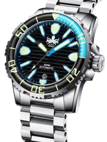 PHOIBOS 500-Meter Great Wall Swiss ETA Automatic Dive Watch with DD AR Sapphire Crystal #PY022C
