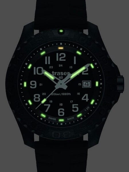 Traser Outdoor Pioneer Watch with Tritium Illumination and Rotating Black Bezel #107100