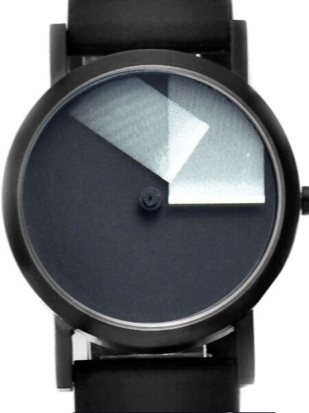 Projects 33mm Black Deja Vu Quartz Watch with Matching Rubber Strap #7287W