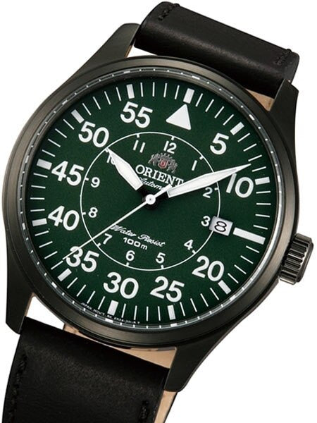 Orient 21-Jewel Automatic Aviator Flight Watch with Black Leather Strap #ER2A002F
