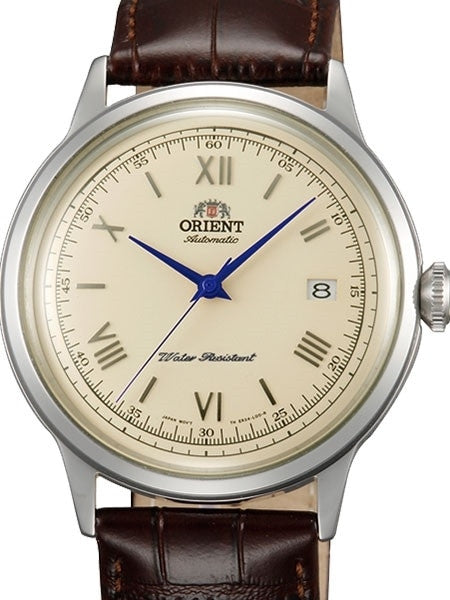 Orient 2nd-Gen Automatic Dress Watch with Cream Dial, Blue Hands #AC00009N