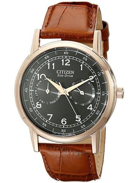 Citizen Rose Goldtone 42mm Eco-Drive Watch with Day-Date Sub-Dials #AO9003-08E