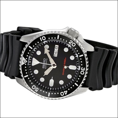 Scratch and Dent - Seiko Automatic Dive Watch with Offset Crown and Rubber Dive Strap #SKX007K1 26