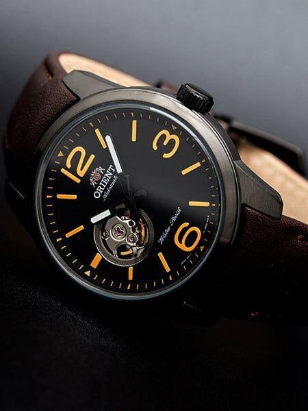 Orient Scout 21-Jewel Automatic Watch with Open-Heart and 42mm Black IP Case #DB0C001B