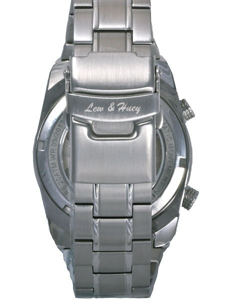 Lew and Huey 200 Meter Dual Crown Automatic Dive Watch with Strap and Bracelet #Acionna-BW