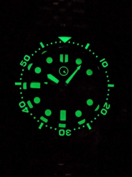 Islander Automatic Dive Watch with Solid-Link Bracelet, AR Sapphire Crystal, and Luminous Ceramic Bezel Insert #ISL-03
