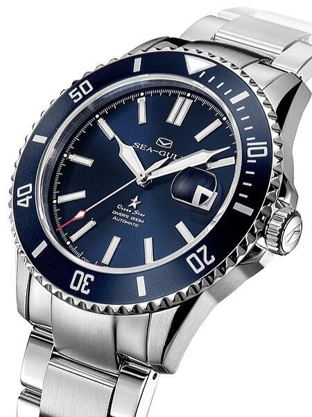 Sea-Gull 44mm Ocean Star Automatic Dive Watch with Sapphire Crystal #816.523blu