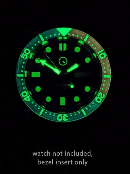 Blue-Red Luminous Sapphire Bezel Insert for Seiko SKX007, SKX009, SKX011 #C29