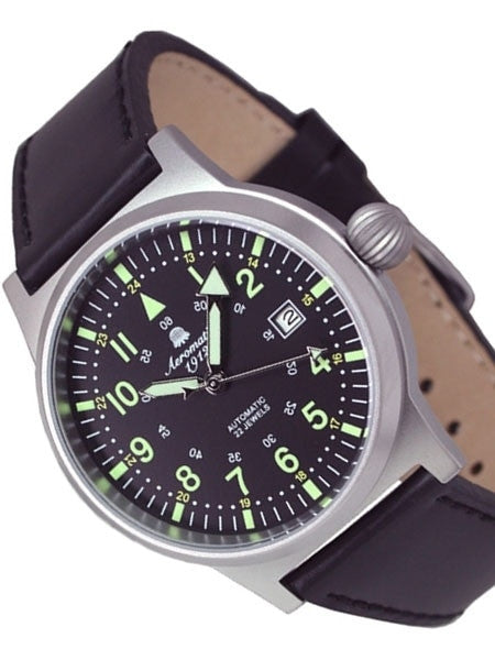 Aeromatic 1912 Automatic Aviator Watch with Black Strap #A1418