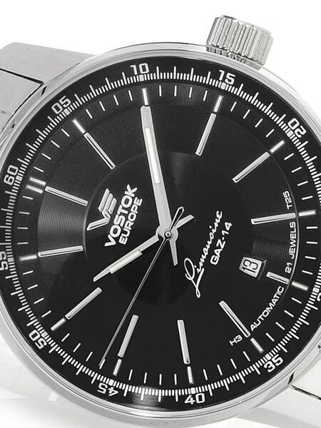 Vostok-Europe GAZ Limo Black Dial Watch with Trigalight Illumination 5651137B