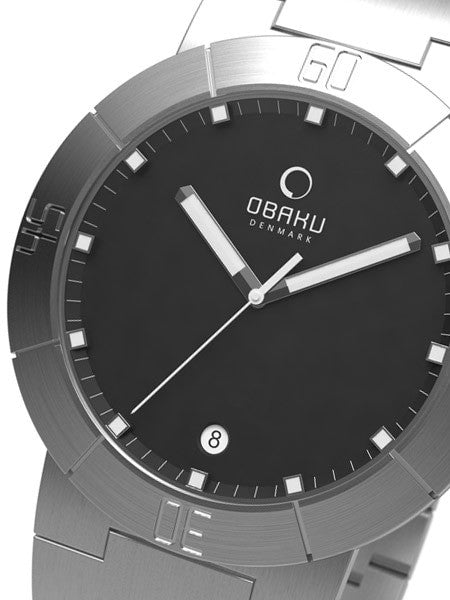 Obaku Harmony Quartz Sporty Watch with Ultra Slim Stainless Steel Case #V140GCBSC