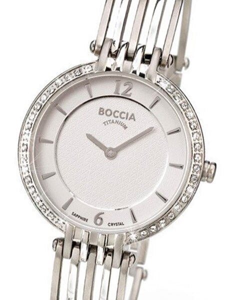 Boccia Ladies Quartz Watch with Titanium Bracelet and Swarovski Crystals #3230-01