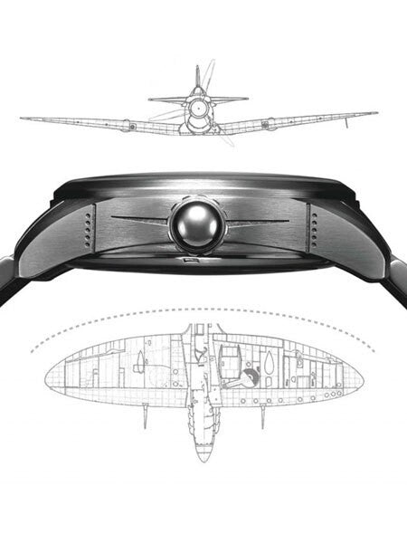 AVI-8 Spitfire Type 300 Edition, 21-Jewel Automatic Pilot Watch, AR Sapphire Crystal #AV-4073-11
