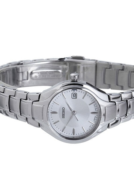 Seiko Women's Quartz Dress Watch with Silver Dial, Silver Hands and Markers #SXDA33