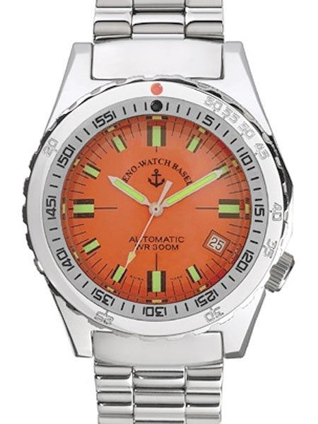 Zeno Army Dive Watch with Orange Dial and Swiss ETA Automatic Movement #465N-A5M