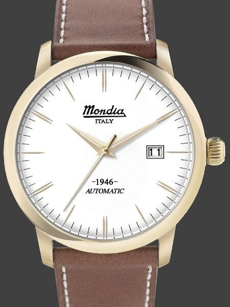 Mondia 1946 Heritage Automatic Watch with White Dial #MI773GP-01SL-CP