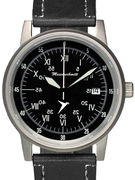 Messerschmitt Fliegeruhr Watch with a Black Sextant Dial #ME-Sextant