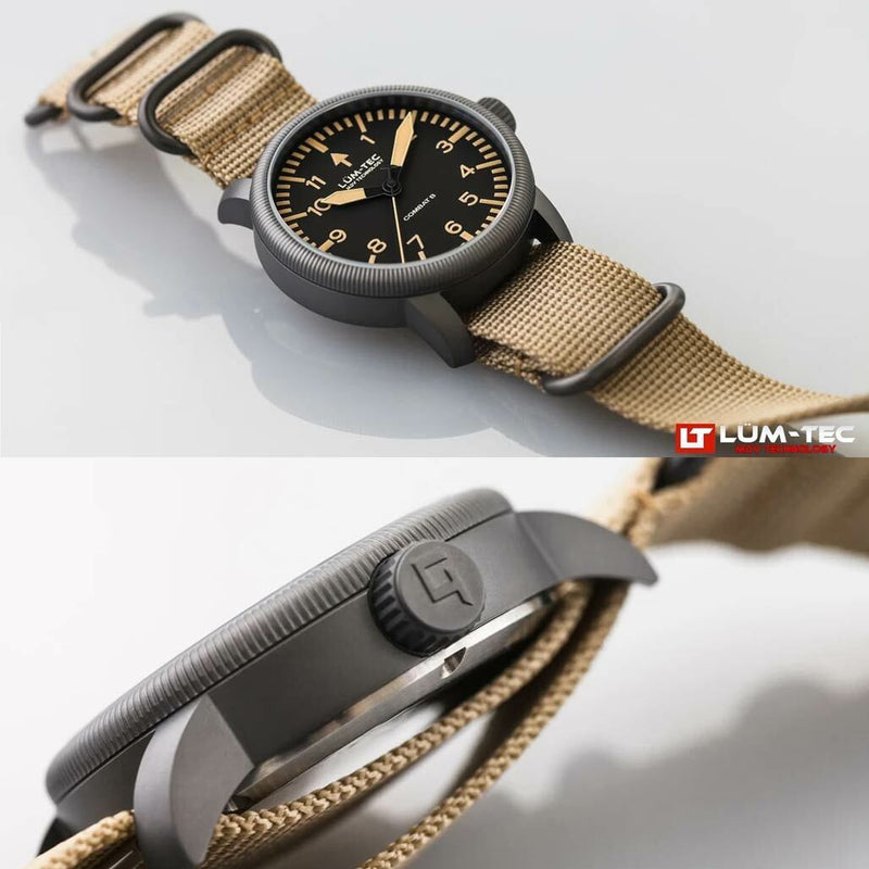 Lum-Tec Combat Watch with a Curved Sapphire Crystal #Combat-B46
