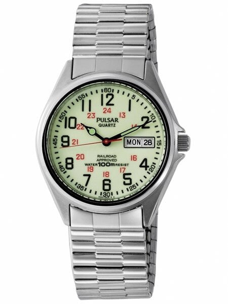 Pulsar Railroad Approved Watch with 37mm Case and Luminous Dial #PXN021