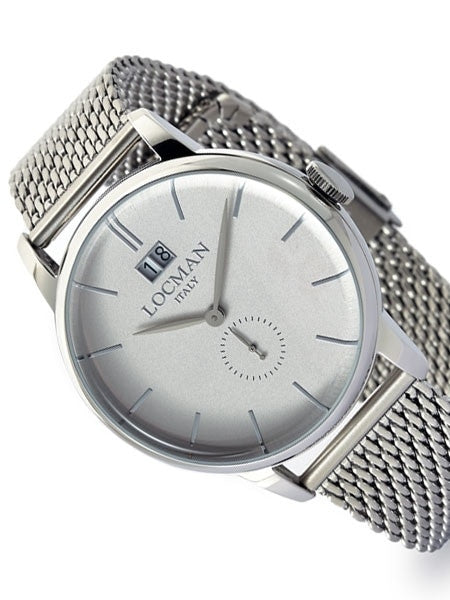 Locman 1960's Collection Big Date Quartz Dress Watch with 41mm Case #0252V06-00AGNKB0