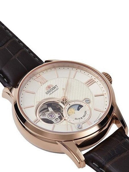 Orient Open-Heart Sun and Moon Automatic Watch with Hand Winding #RA-AS0003S10A