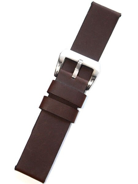 Panerai-Style Italian Vintage Dark Brown Leather Watch Strap #DIY-38380