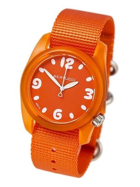 Bertucci Women's Comet Solar Orange Resin Watch, Matching Nylon Strap and Dial - 11034