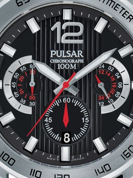Pulsar Quartz Chronograph Watch with Stopwatch and 24-Hour Sub-Dial #PT3633