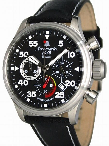 Aeromatic 1912 Military Aviator Observer Chronograph with 24-hour Sub-Dial #A1229