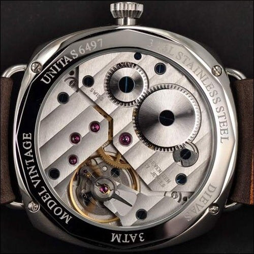 DIEVAS Vintage 3646 Unitas Movement, Hand Wind Mechanical Watch