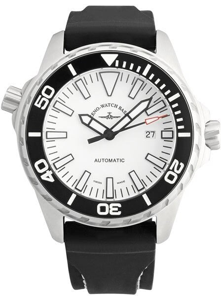 Zeno 500 Meter Pro Dive Watch with White Dial and Swiss ETA Automatic Movement #6603-a2