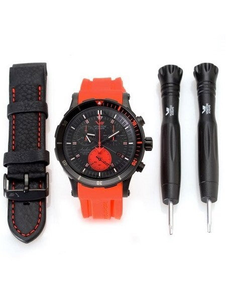 Vostok-Europe Anchar Mens Chronograph Dive Watch with Tritium Tube Illumination #5104244