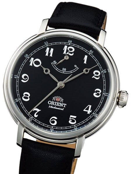 Orient Monarch Hand Winding Watch with Black Dial and Power Reserve Indicator #DD03002B