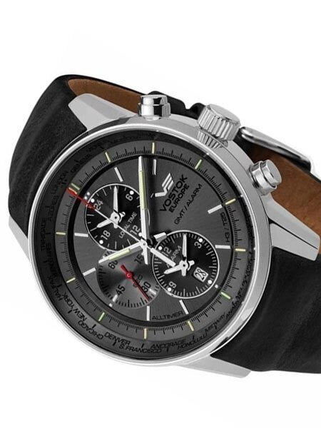 Vostok-Europe Gaz-Limo World Timers with Alarm, Dual-Time #565A291
