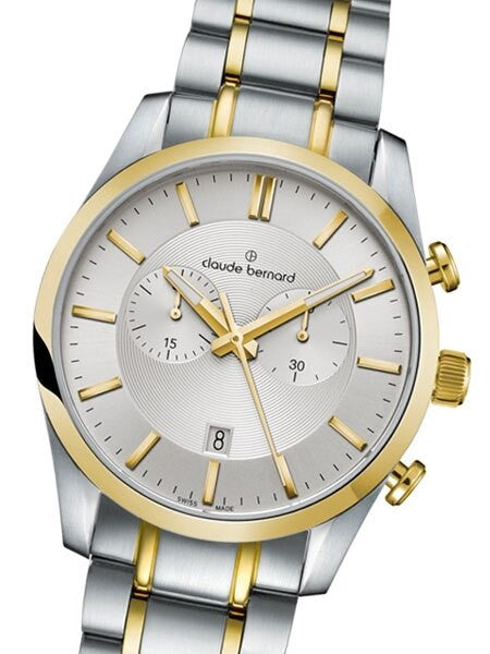 Claude Bernard Swiss Chronograph Dress Watch with Sapphire Crystal #10104-357J-AID2