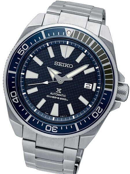 Scratch and Dent - Seiko Samurai Prospex Automatic Dive Watch with Blue Dial and Bracelet #SRPB49J1