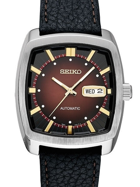 Seiko Recraft Series Automatic Watch with Stainless Steel Case, and Leather Strap #SNKP25