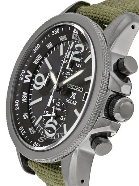 Seiko Prospex Solar Powered Chronograph with 60-Minute Stopwatch and Alarm #SSC295