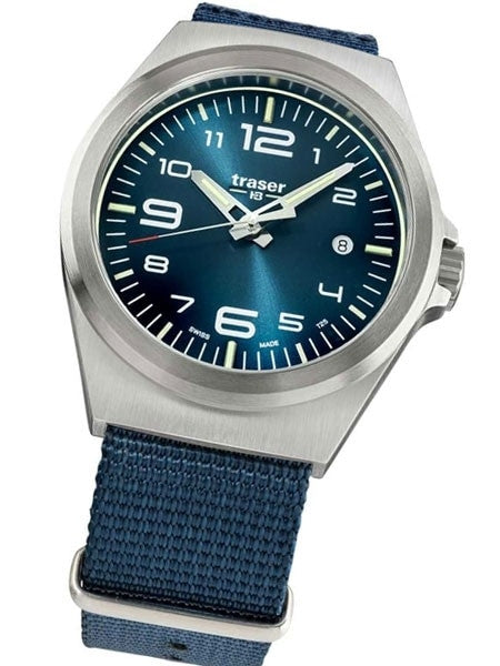 Traser P59 Essential M Blue Dial Watch w/Trigalight + SuperLuminova #108216