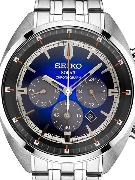 Seiko Recraft Solar Quartz Chronograph with Stop-Watch and 24-hour Sub-Dial  #SSC567
