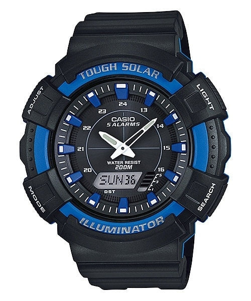 Casio Tough Solar-Light Powered Analog-Digital Watch with Alarm and Stopwatch #AD-S800-2A2V