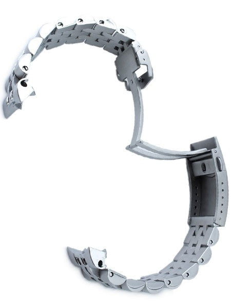 Strapcode 22mm ANGUS-J "Louis" 316L Stainless Steel Watch Bracelet for Seiko SKX007, V-Clasp #SS221820B059