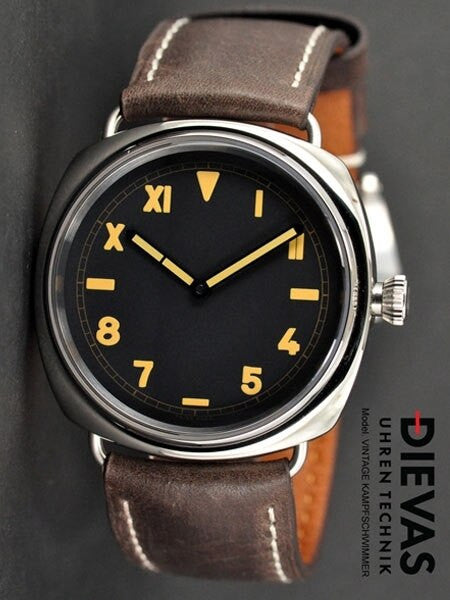 DIEVAS Vintage Kampfschwimmer 2.0 Swiss Unitas 6497 Hand Wind Mechanical Watch