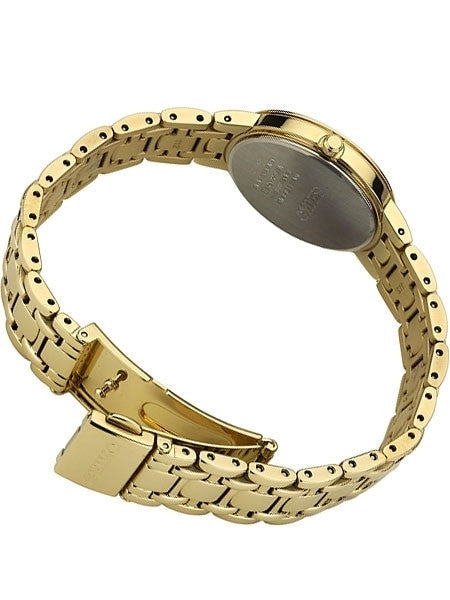 Seiko Ladies Solar Dress Watch with Swarovski Crystals, Mother of Pearl Dial #SUP364