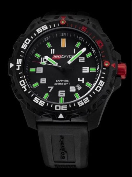 Armourlite Isobrite Black Dial Watch with T-100 Tritium Illumination and Sapphire Crystal #ISO100