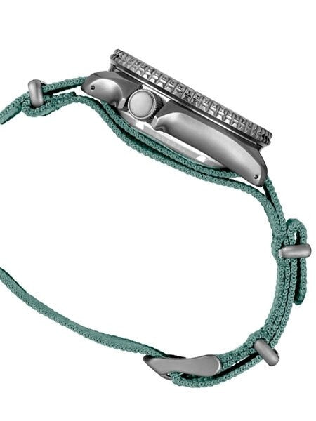 Seiko 5 Sports 24-Jewel Automatic Watch with Textured Green Dial and Nylon Strap #SRPD77