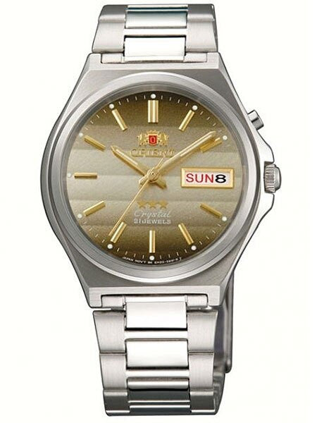 Orient Automatic Watch with Louver-like Brown Dial and SS Bracelet #EM5M012U