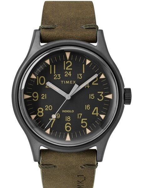 Timex 40mm MK1 Quartz Watch with Black Dial and INDIGLO Night-Light #TW2R97000VQ