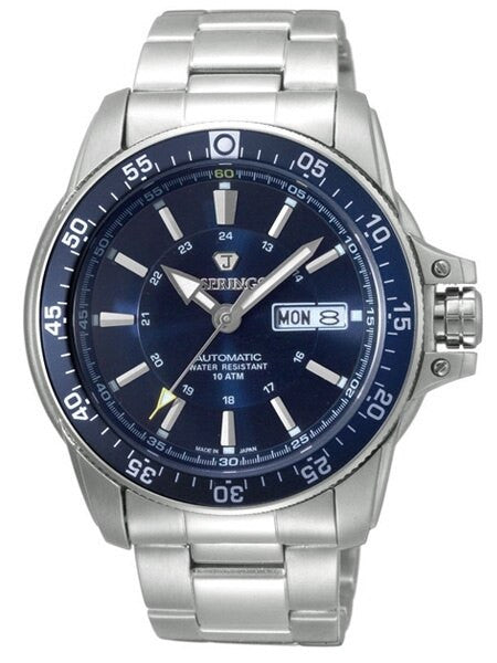 J. Springs Automatic 21-Jewel Sport Watch with Day and Date, Blue Dial #BEB061